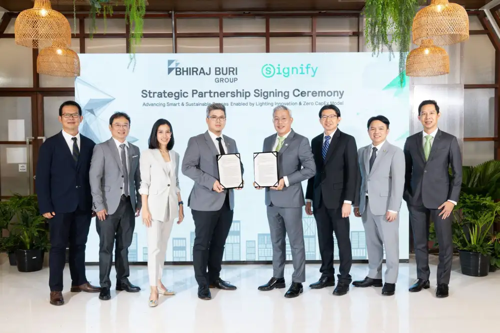 Signify และ BHIRAJ BURI GROUP ลงนามความร่วมมือเชิงกลยุทธ์ ผลักดัน Smart & Sustainable Spaces ด้วย Lighting Innovation และ Zero CapEx