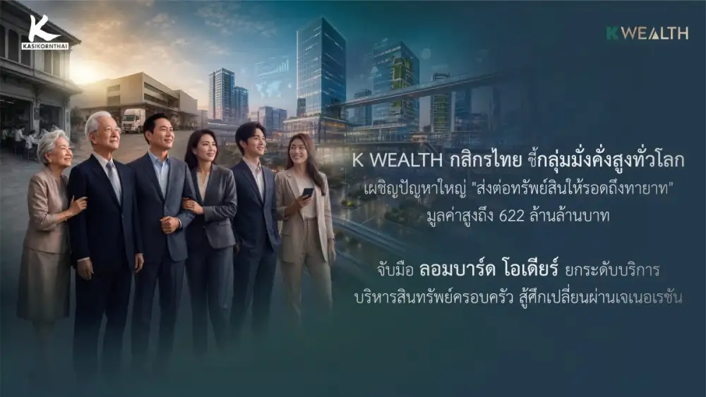 K WEALTH ธนาคารกสิกรไทย ชี้กลุ่มมั่งคั่งสูงทั่วโลก เตรียมรับมือ