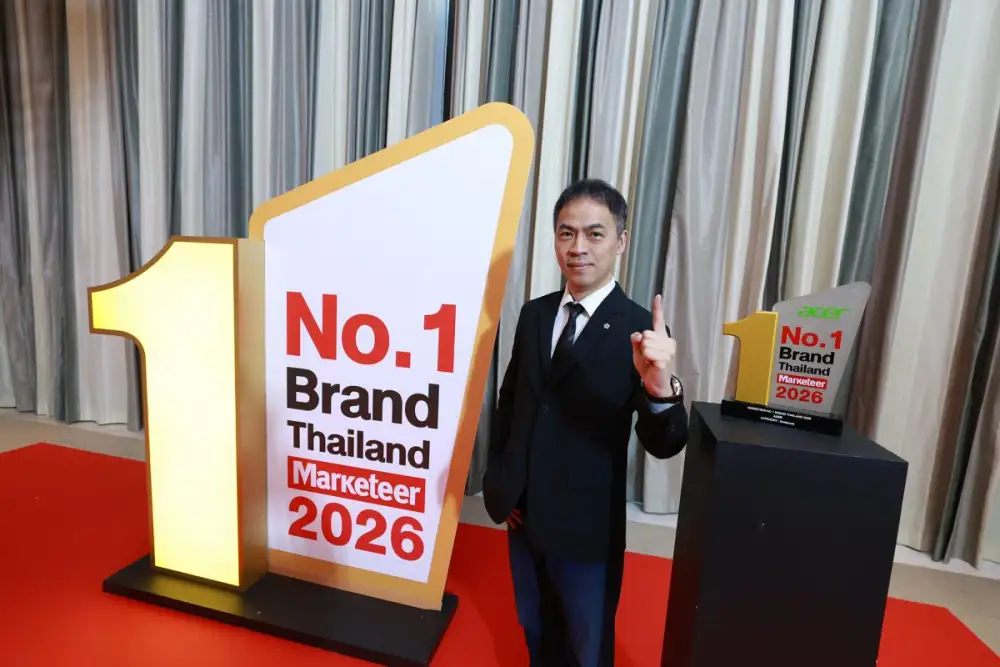 Acer คว้ารางวัล Marketeer No.1 Brand Thailand 2026 ครองใจผู้บริโภคต่อเนื่องเป็นปีที่ 15 ตอกย้ำความเชื่อมั่นในวาระครบรอบ 50 ปี แห่งการ 