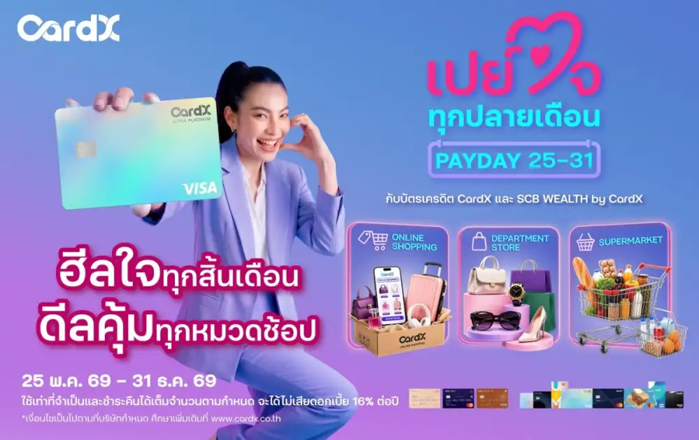 CardX จับอินไซต์ปลายเดือน ยอดใช้จ่ายพุ่งหมวดจำเป็นและออนไลน์ ส่งแคมเปญ