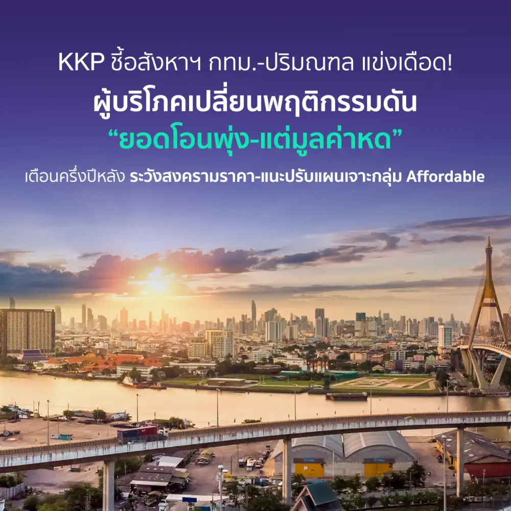 KKP ชี้อสังหาฯ กทม.-ปริมณฑล แข่งเดือด! ผู้บริโภคเปลี่ยนพฤติกรรม ดัน