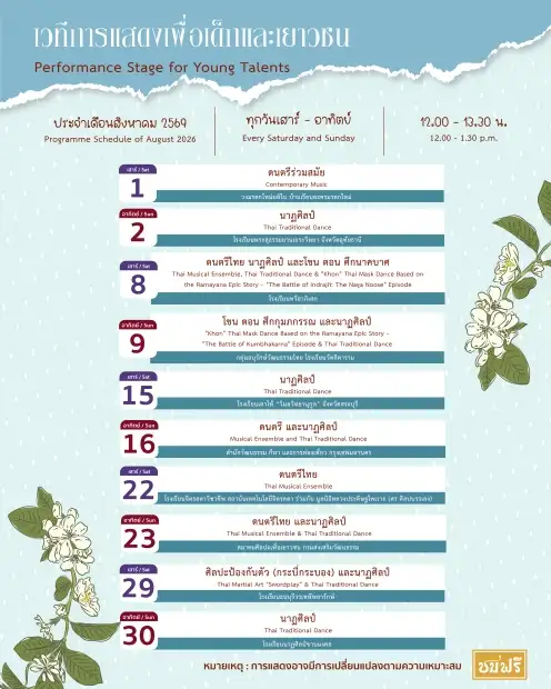 เวทีการแสดงเพื่อเด็กและเยาวชน นิทรรศน์รัตนโกสินทร์ เดือนสิงหาคมนี้