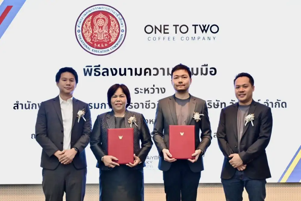 สอศ. จับมือ ONE TO TWO ปั้นเด็กอาชีวะ สู่มืออาชีพสายกาแฟ-ร้านค้าปลีก