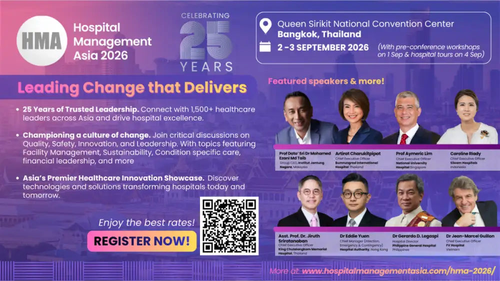 ฉลองครบรอบ 25 ปี Hospital Management Asia 2026 ผนึกผู้นำโรงพยาบาลกว่า 2,000 คนจากทั่วเอเชีย