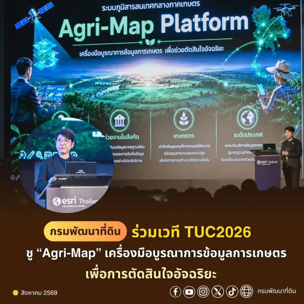 กรมพัฒนาที่ดิน ร่วมเวที TUC2026 ชู