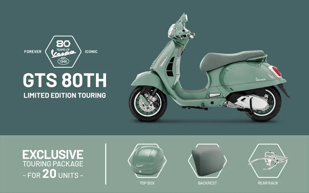 เวสป้าฉลองครบรอบ 80 ปีครั้งยิ่งใหญ่! เปิดตัว VESPA 80TH คอลเลกชันสุดพิเศษ บน 3 รุ่นสุดฮิต ที่มาทั้ง Limited Edition และ Special Edition