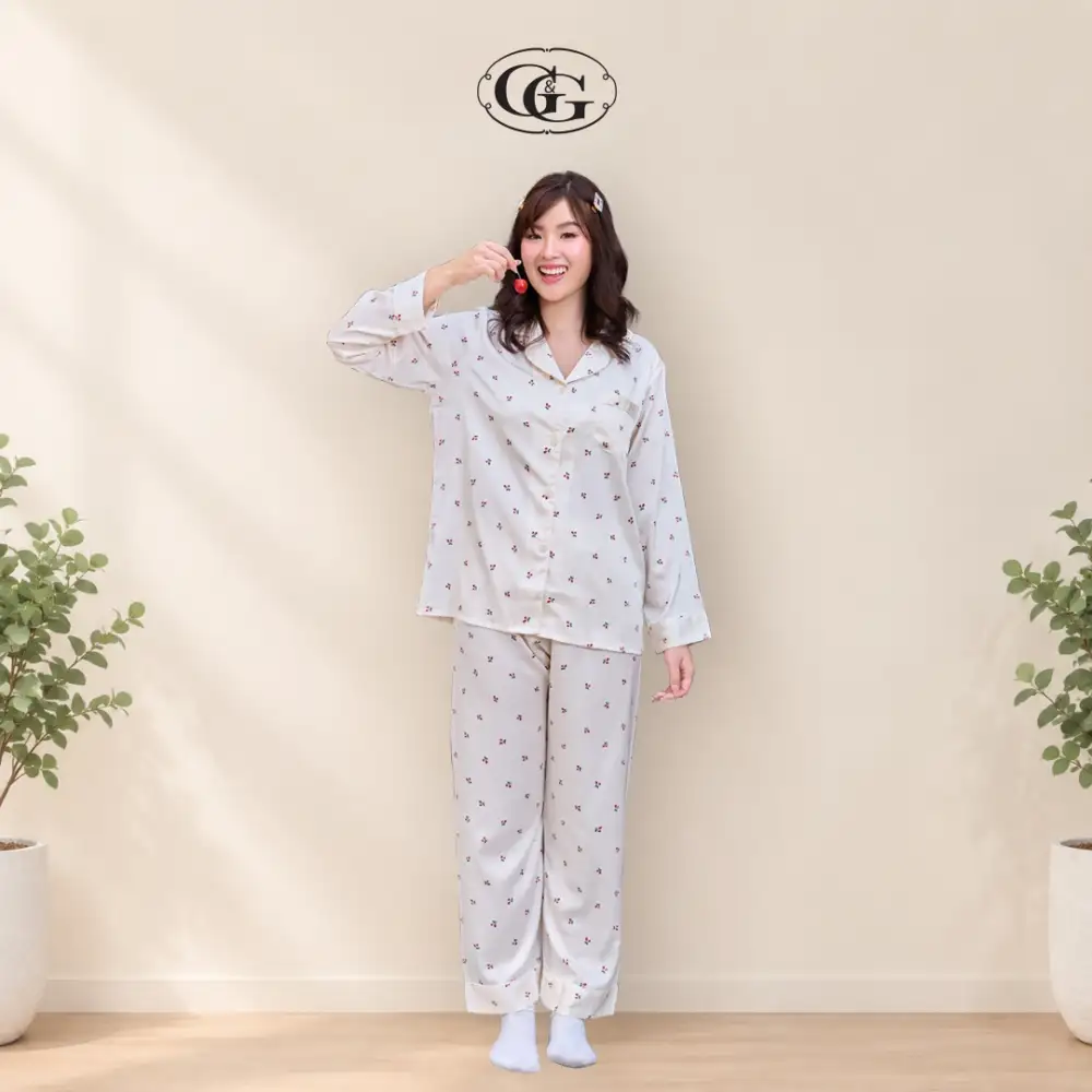 สัมผัสความนุ่มสบายและดีไซน์สุดคิวท์ กับชุดนอน G&G Cherry Sweet Collection