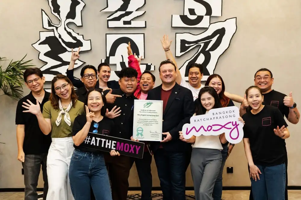 Moxy Bangkok Ratchaprasong Earns 4-Leaf Green Leaf Sustainability Standard