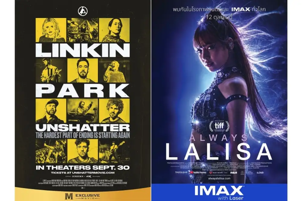 เมเจอร์ ซีนีเพล็กซ์ กรุ้ป เสิร์ฟคอนเทนต์ระดับโลก Exclusively at Major Cineplex ขนทัพเรื่องราวสุดเอ็กซ์คลูซีฟของ 2 ศิลปินระดับโลก Linkin Park และ LISA ชวนแฟนคลับสัมผัสโมเมนต์บนจอยักษ์ ตลอดเดือนตุลาคมนี้