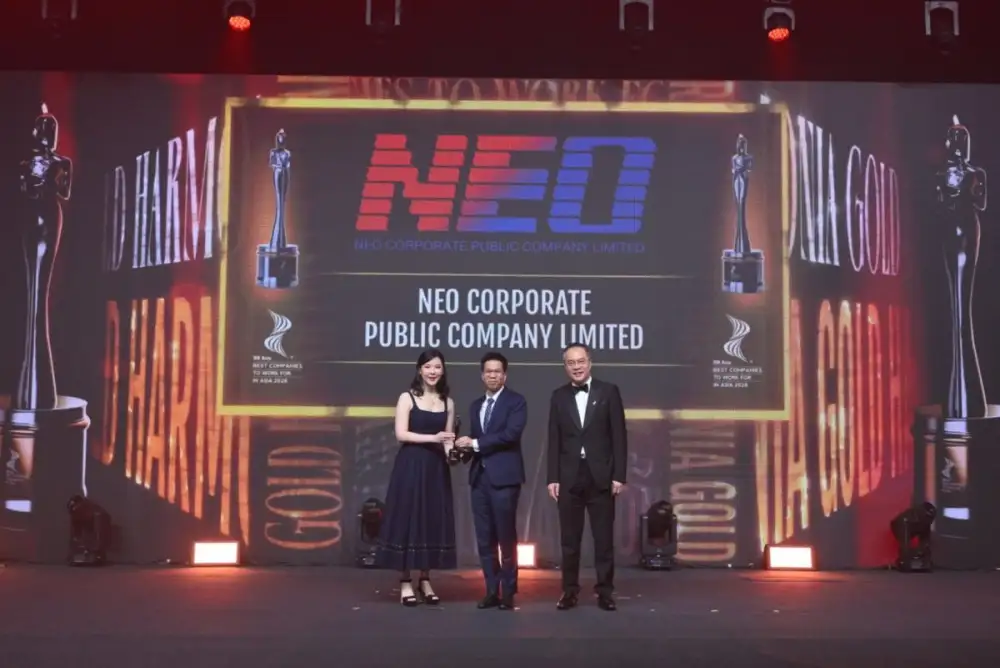 NEO ภูมิใจคว้า Best Company to Work For in Asia จากเวที HR Asia 2026 ปีที่ 7 ตอกย้ำ