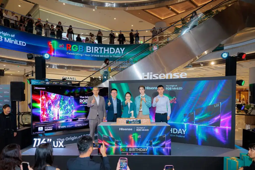ครบรอบ 1 ปี RGB MiniLED ในไทย: Hisense ขยายเทคโนโลยีสู่ไลน์อัปทีวีที่หลากหลายยิ่งขึ้น