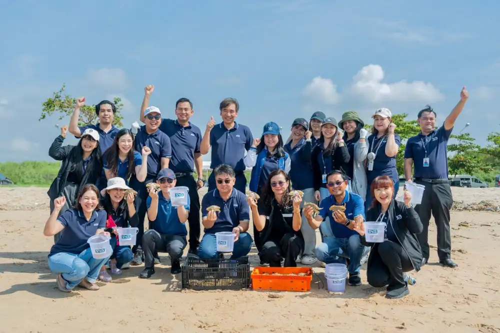 SYS ผสานพลัง กนอ. - ชุมชน คืนชีวิตสู่ทะเล ปล่อยสัตว์น้ำ-เก็บขยะชายหาดหนองแฟบ ฟื้นฟูระบบนิเวศยั่งยืน