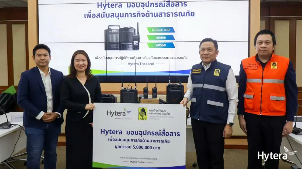 Hytera Supports Thailand's Flood Response with Emergency Communications Donation to DDPM