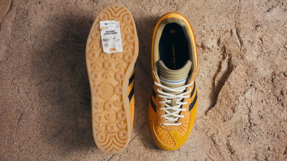 อาดิดาส ออริจินอลส์ และ Bad Bunny ถ่ายทอดเรื่องราวบทใหม่ผ่าน Gazelle Indoor Solar Gold