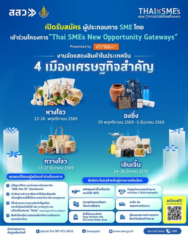 OSMEP teams up with PSU to push Thai SMEs into global markets, targeting major Chinese cities