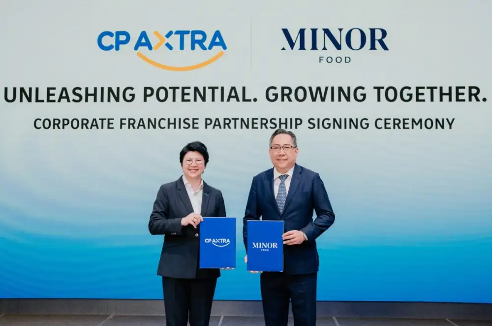 ซีพี แอ็กซ์ตร้า จับมือ ไมเนอร์ ฟู้ด เปิดตัว Corporate Franchisee Model ครั้งแรก ผนึกกำลังขับเคลื่อน Happy & Healthy Mall สู่การเป็น Food & Lifestyle Destination