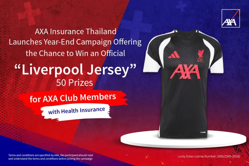 AXA Insurance Thailand Launches Year-End Campaign Offering AXA Club Members with Health Insurance the Chance to Win One of 50 Official Liverpool Jerseys