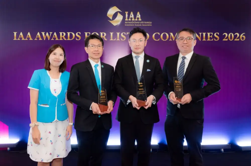 MTC สุดยอด! คว้า 3 รางวัลใหญ่จาก IAA Awards 2026 ต่อเนื่อง 3 ปีซ้อน Best CEO, Best CFO, Best IR กลุ่มเงินทุนและหลักทรัพย์